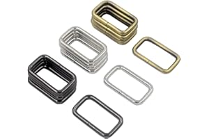 DGOL 15 pcs 1-1/2 inch (38mm) Strong Metal Belt Square Ring Clasp Hook Buckles Shinning Webbing Strap Fastener Rectangle Buckle In 3 Color
