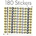 Superhero Party Kisses Candy Stickers, Chocolate Drops Labels - 180 Count