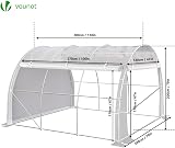 VOUNOT Walk-In Polytunnel Greenhouse 3x2x2m 6m² Roll-Up Sides Door Mesh view 2