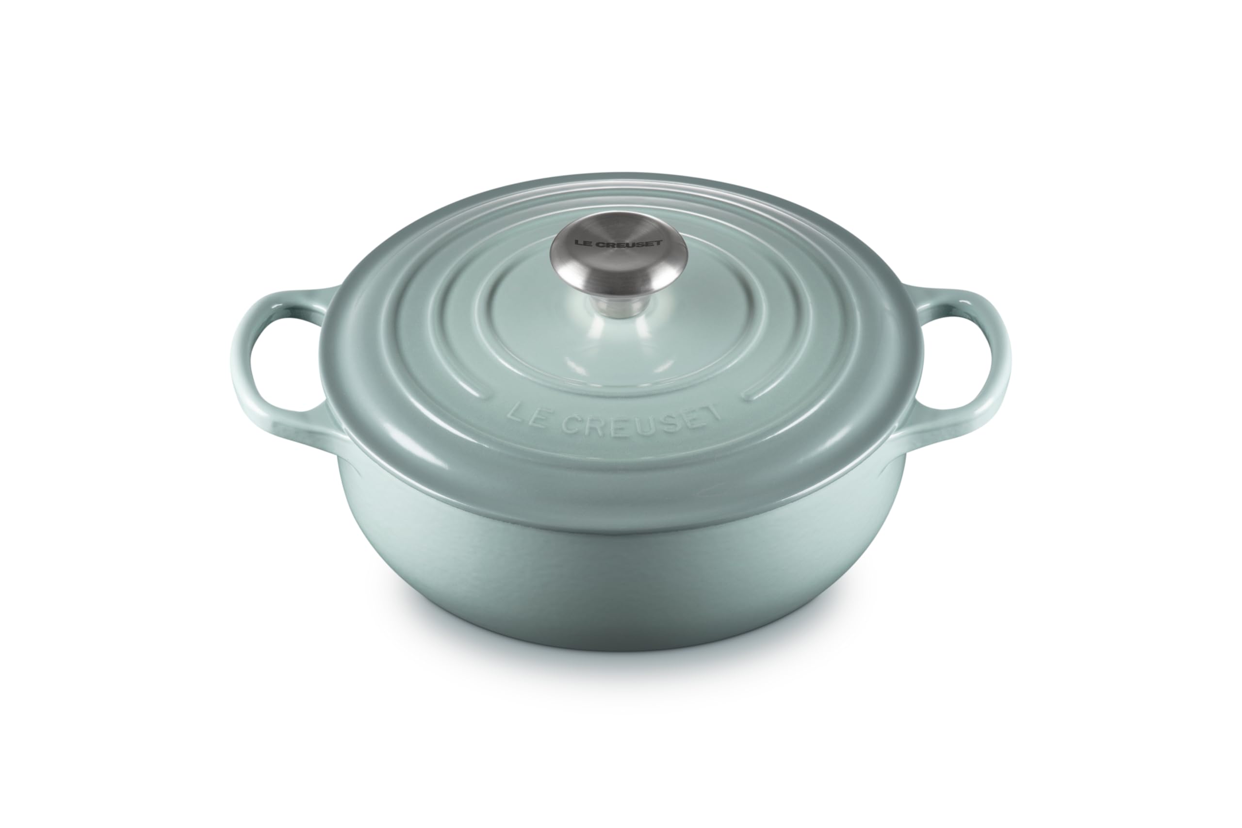 Le Creuset Enameled Cast Iron Signature Round Sauteuse, 3.5qt., Sea Salt