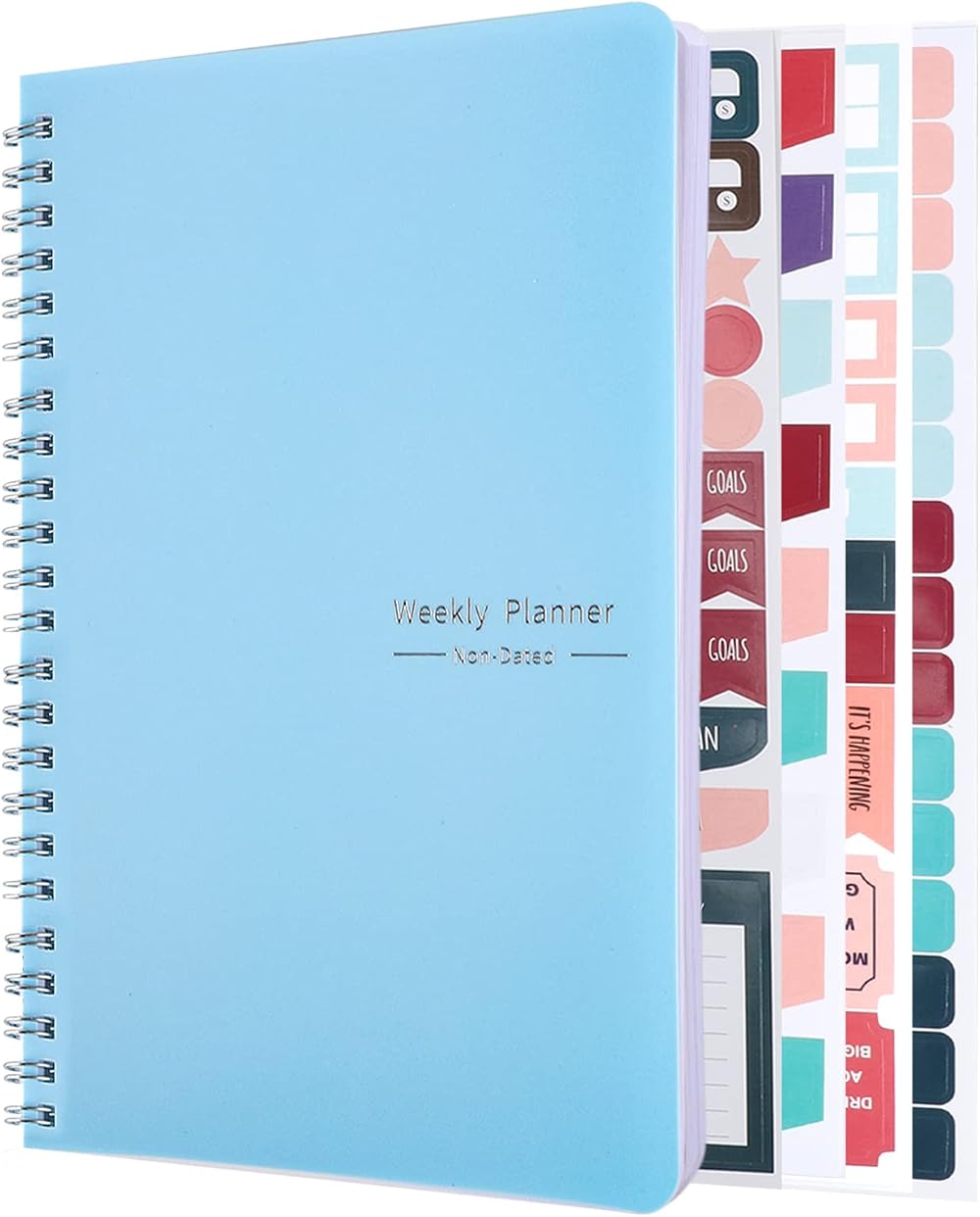 Thboxes Weekly Planner Notebook A5 Spiral Undated 52 Week Goals Habit Tracker
