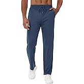 MIVEI Men's 30"/34"/36" Inseam Open Bottom Sweatpants Athletic Lounge Workout Running Gym Track Pants with Zipper Pockets