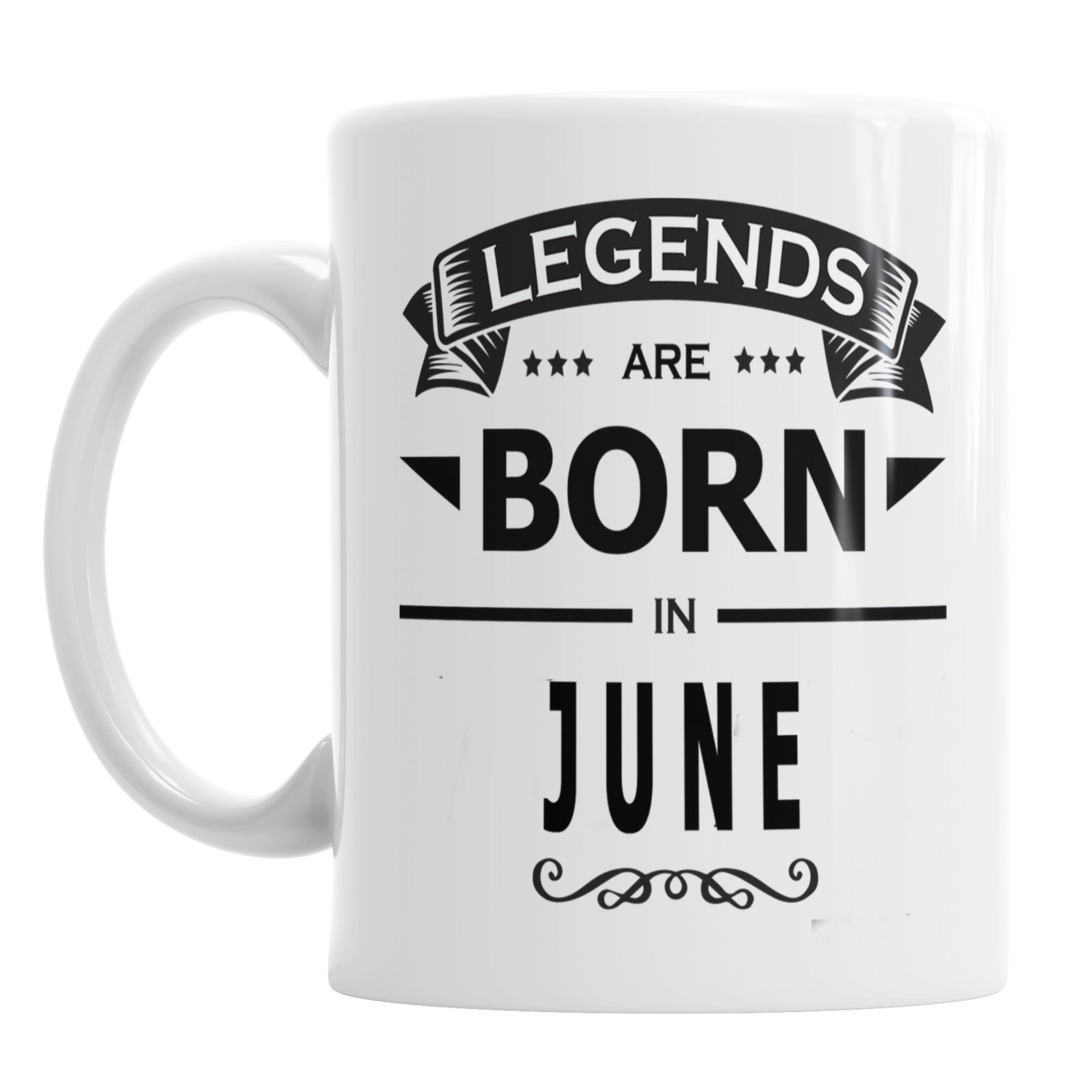 Legends are Born in June Birthday Christmas Valentine Ceramic Novelty Mug