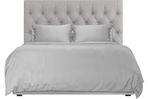 Hotel Sheets Direct Duvet Cover Bed Linen Set, 3 -Piece Set, Grey, Queen