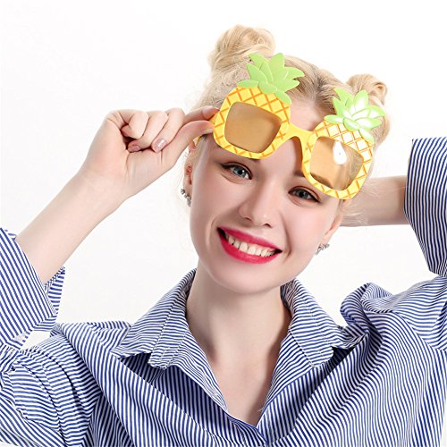 Pineapple Sunglasses â€“ Tropical Beach Party Favors, Novelty Shades, Party Toys, Funny Costume Glasses Accessories for Kids & Adults