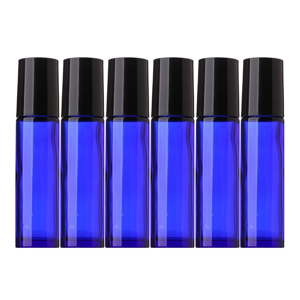 Buy 10 ml Roll on Bottles with Stainless Steel Roller Balls, 6 Pack