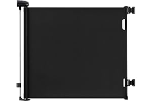 Baby Gate - Upgraded Stair Gates for Dogs, 55"x33" Stair Gates for Baby Safety Gates for Children Pets One Handed Silent Oper