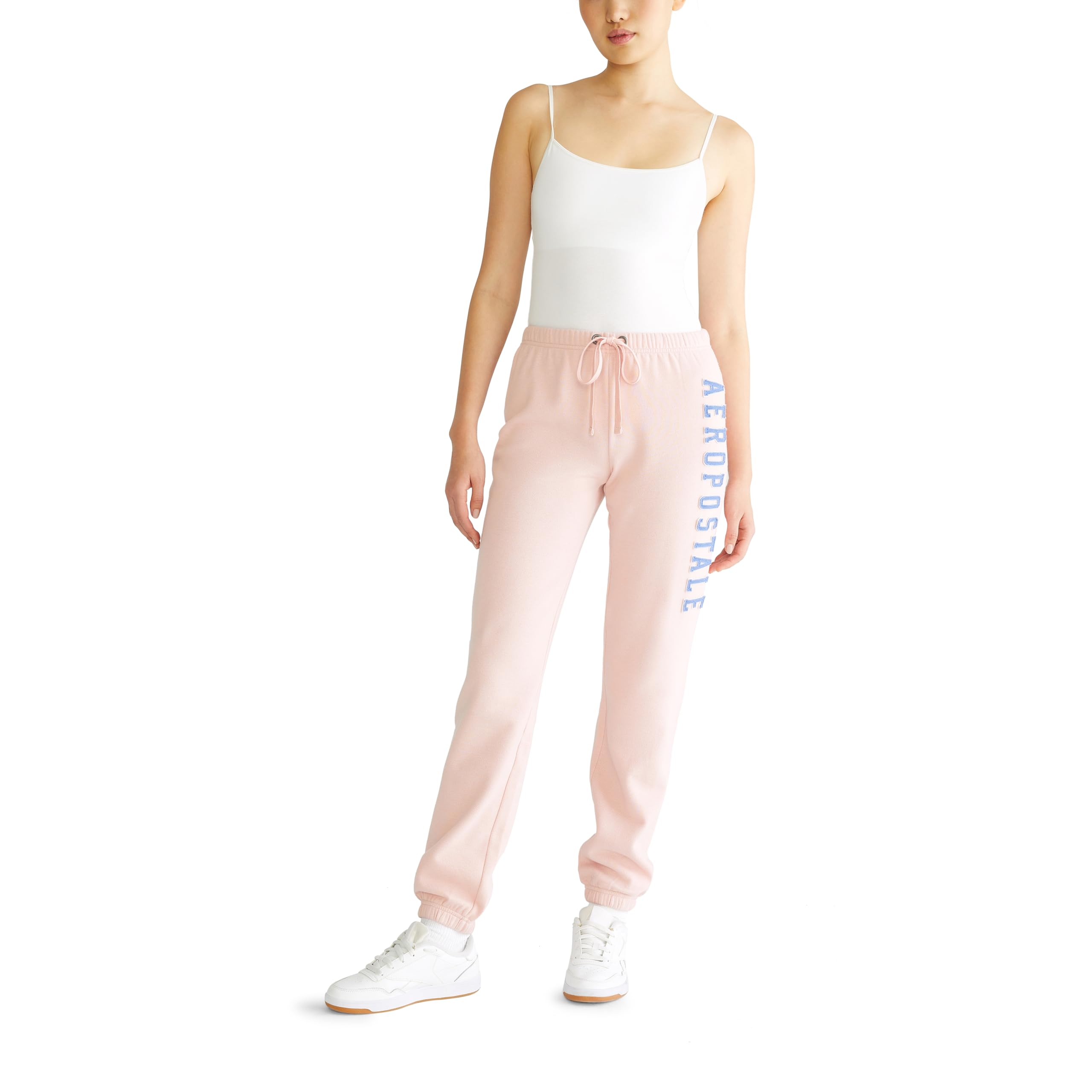 Aero Logo Cinch/Jogger Pant- Arches- Aeropostale, Silver Pink, XXL