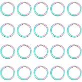 UNICRAFTALE 20pcs 304 Stainless Steel Split Key Rings Rainbow Color Keychain Findings 20mm Diameter Key Ring for Women Jewelry Keychain Craft Making