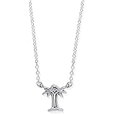Boma Jewelry Sterling Silver Palm Tree Necklace, 18 Inches