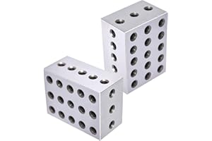 TINVHY 2-3-4 Blocks Matched Pair 23 Holes (2x3x4) Hardened Steel RC 55-62 234 Precision Ground Machinist Set Up Blocks
