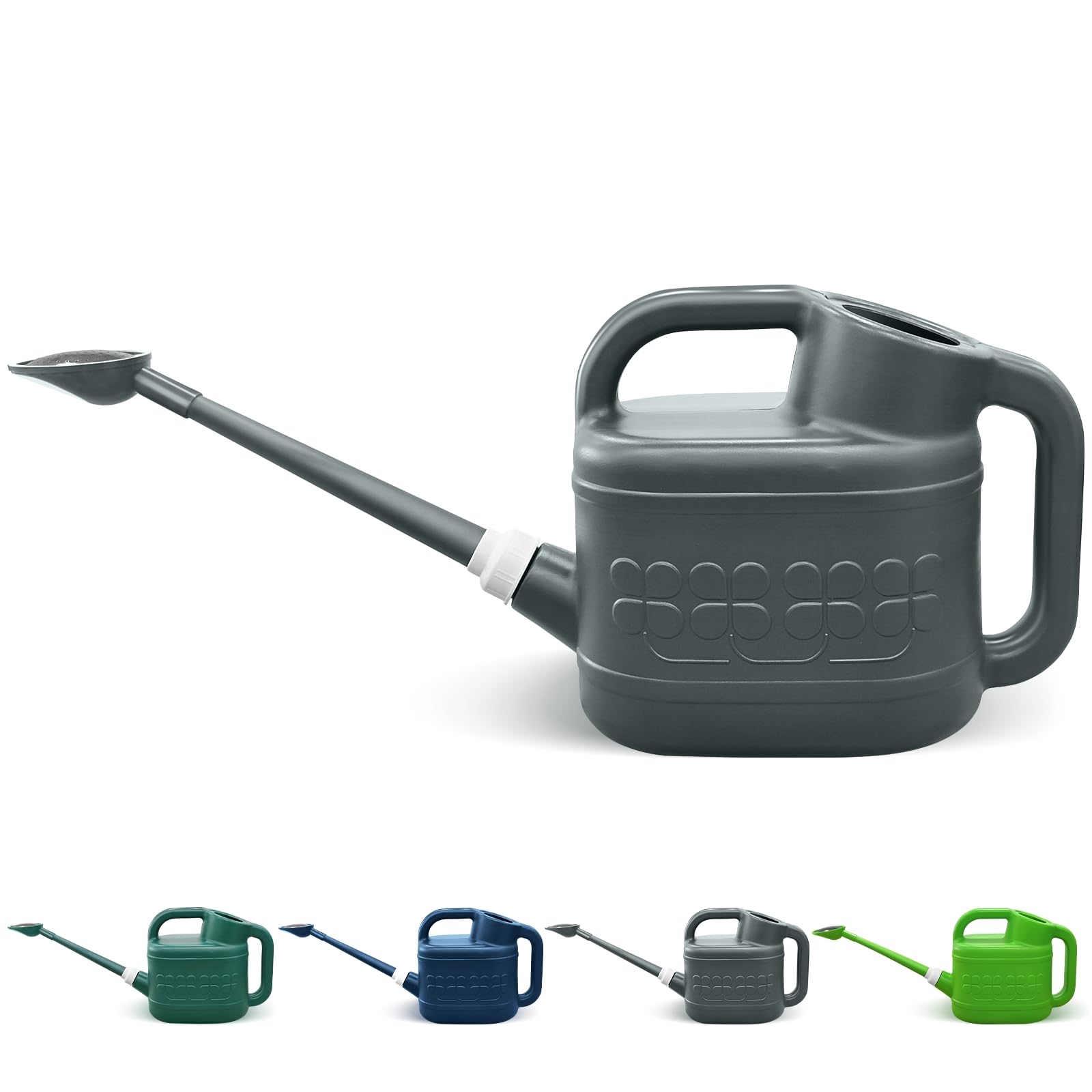 Photo 1 of 2 Gallon Watering Can for Outdoor Plants, Plant Watering Can with Removable Long Spout and Stainless Steel Sprinkler Head, Large Water Can for Garden Flowers Vegetables