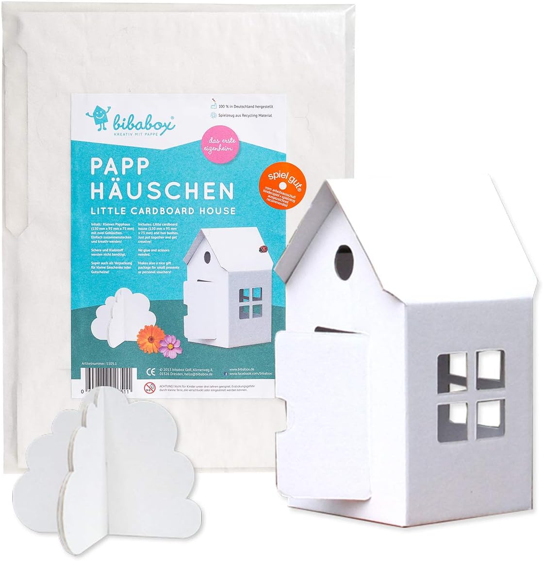 Small Cardboard House For Crafts And Painting By Bibabox Amazon Co Uk Toys Games