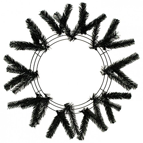 15-24" Original Round Work Wreath Form Black Frame Diameter (Outside) 15" Finished Wreath Diameter 24" Fall & Halloween - Thumbnail 3