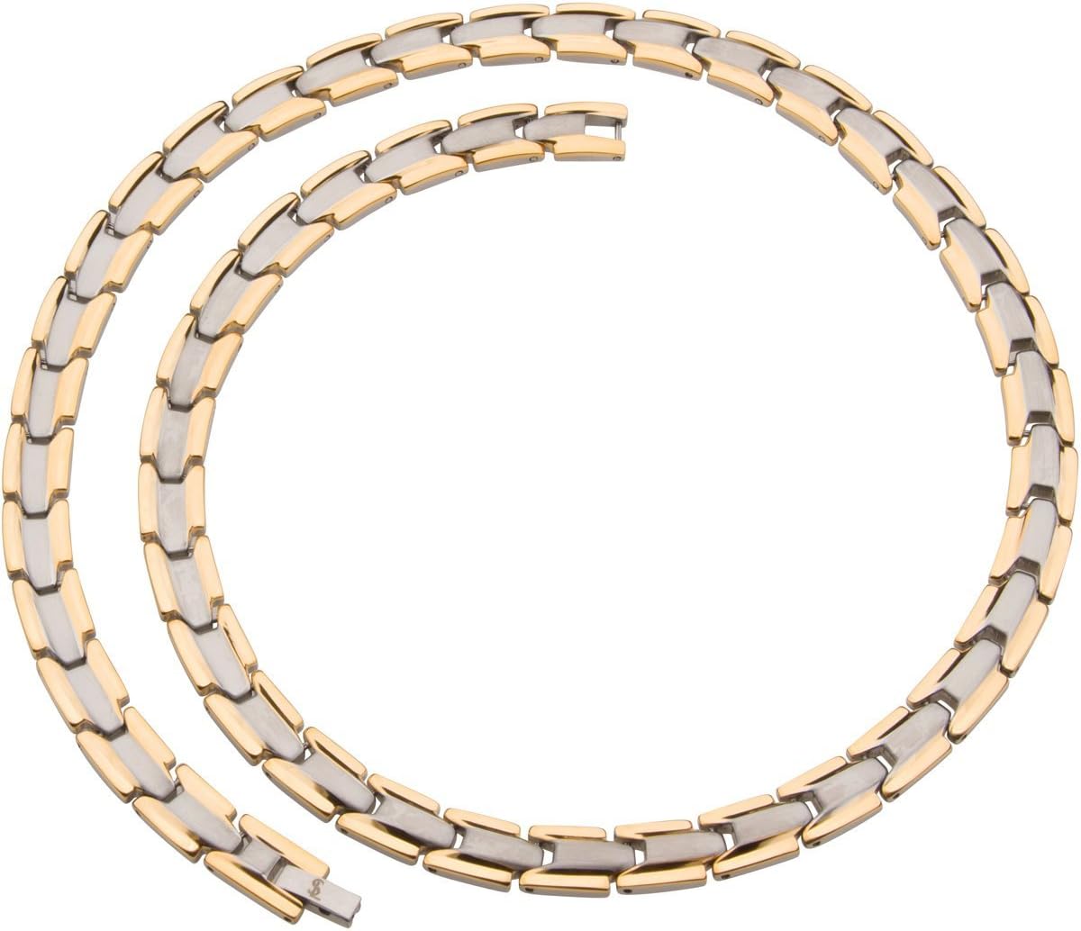 Elegant Titanium Magnetic Therapy Necklace Pain Relief for Neck Arthritis Migraine Headaches Shoulders and Back: Health & Personal Care