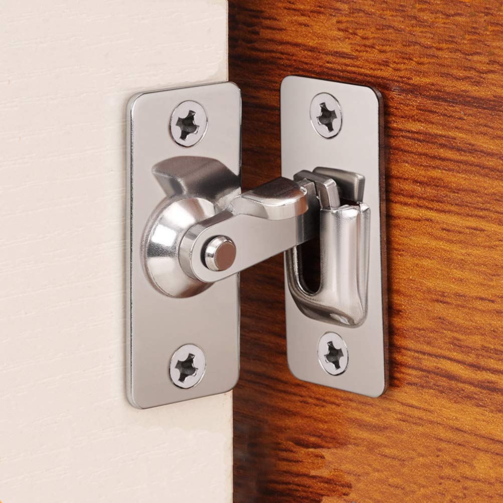 Photo 1 of 90 Degree Door Lock Flip Latch Gate Latches Safety Door Lock for Barn Wood Fence Sliding French Doors,SUS304 Stainless Steel Gate Hardware
