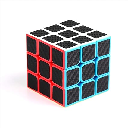 Alician 3x3x3 Smooth Operateing Carbon Fiber Magic Cube Stress Reliever Toy for Kids