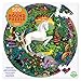 eeBoo's Piece and Love Unicorn Garden 500 Piece Round Circle Jigsaw Puzzle