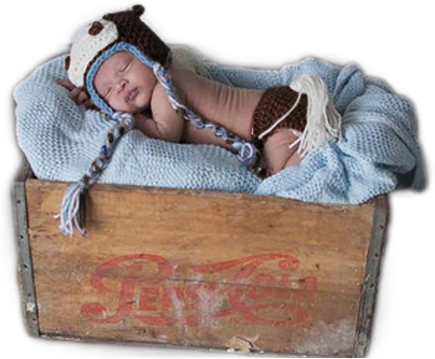 Fashion Newborn Baby Photography Props Boy Girls Photo Shoot Outfits Horse Hat Pants