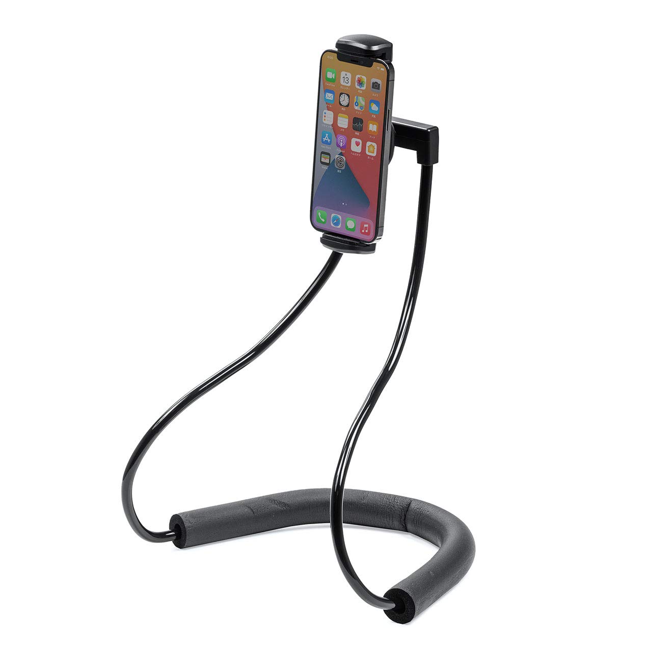 サンワダイレクト 首掛け スマホ・タブレットホルダー 動画視聴 撮影 くねくねアーム 200-DGCAM032商品画像