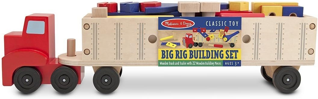 Amazon Com Melissa Doug Big Rig Building Set Free Scratch Art Mini Pad Bundle 275 Toys Games