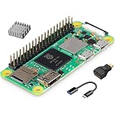 Vemico Raspberry Pi Zero 2WH Kit | Raspberry Pi Zero 2W Board with Pre-soldered GPIO Headers, Heatsink, Mini HDMI Adapter &amp; Micro USB OTG Cable Included