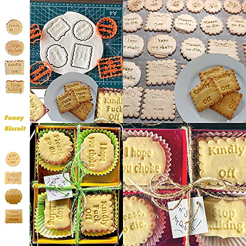 Funny Cookie Cutters Biscuit Moulds With Fun and Irreverent Phrases