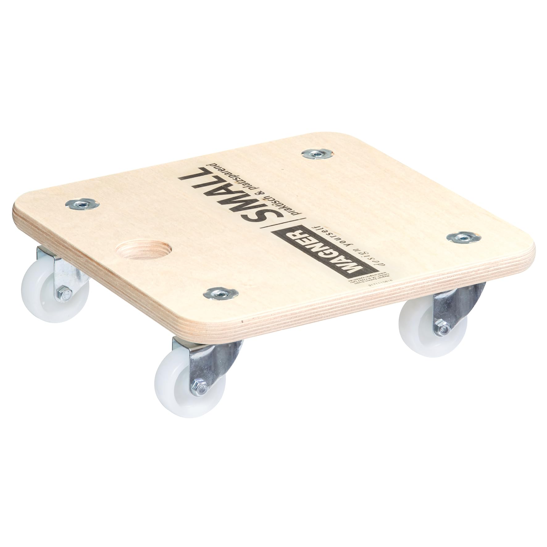 Wagner Moving Dolly MM 1352 I 29 x 29 cm - Ideal for unwieldy Items, appliances & Furniture I Grip Hole I Very Mobile I FSC®-Certified I Load Capacity 250 kg - 20135201