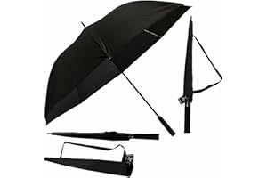 Guarda Chuva Automático Grande | Reforçado, Hiper Repelente à Água, Fibra de Vidro UltraFlex | Tecido Resistente, Proteção UV 100%, Resistente ao Vento | Perfeito para Chuva e Sol