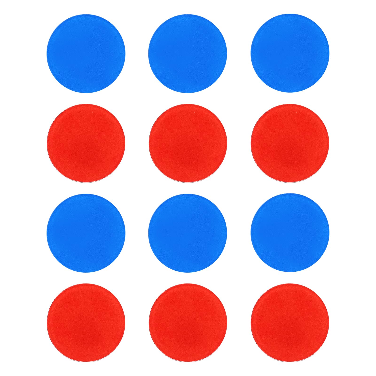 PATIKIL Self Stick Hot and Cold Water Label, 6 Pairs/12 Pack Acrylic Round Shape Sticker Signs for Faucets Sinks, Red/Blue