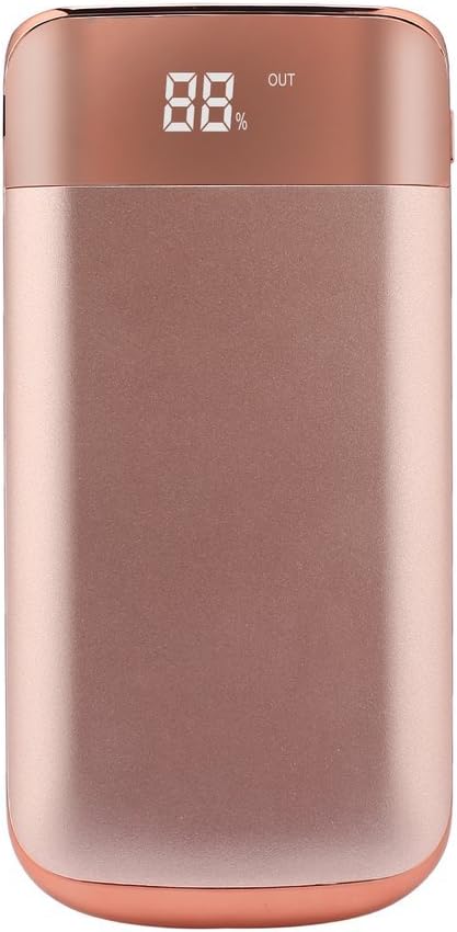 FCGV 50000Mah Power Bank With Flashlight Lcd Display External Battery Charger -Rose Gold