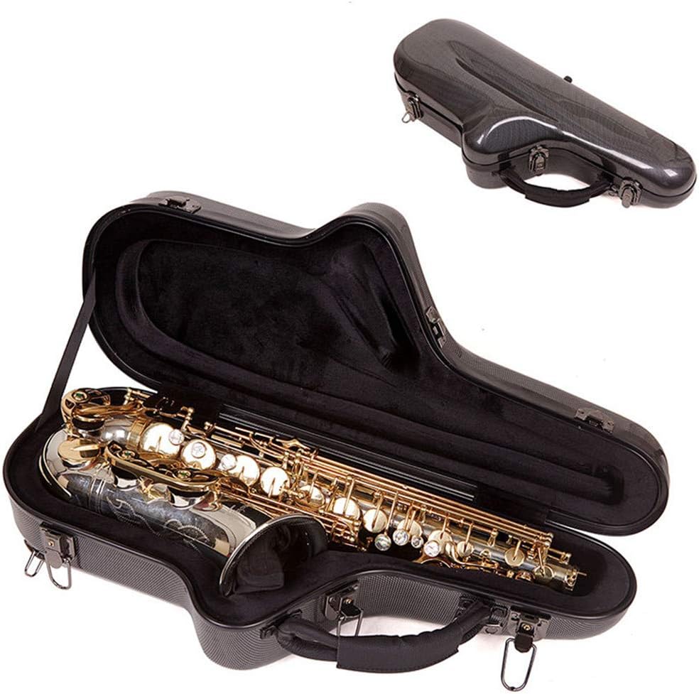 JIASHU New Upmarket Alto Saxophone Package Box Bag,Packaging Can Double Back Waterproof Environmental Protection with Locking Latch and Plush Lined Interior
