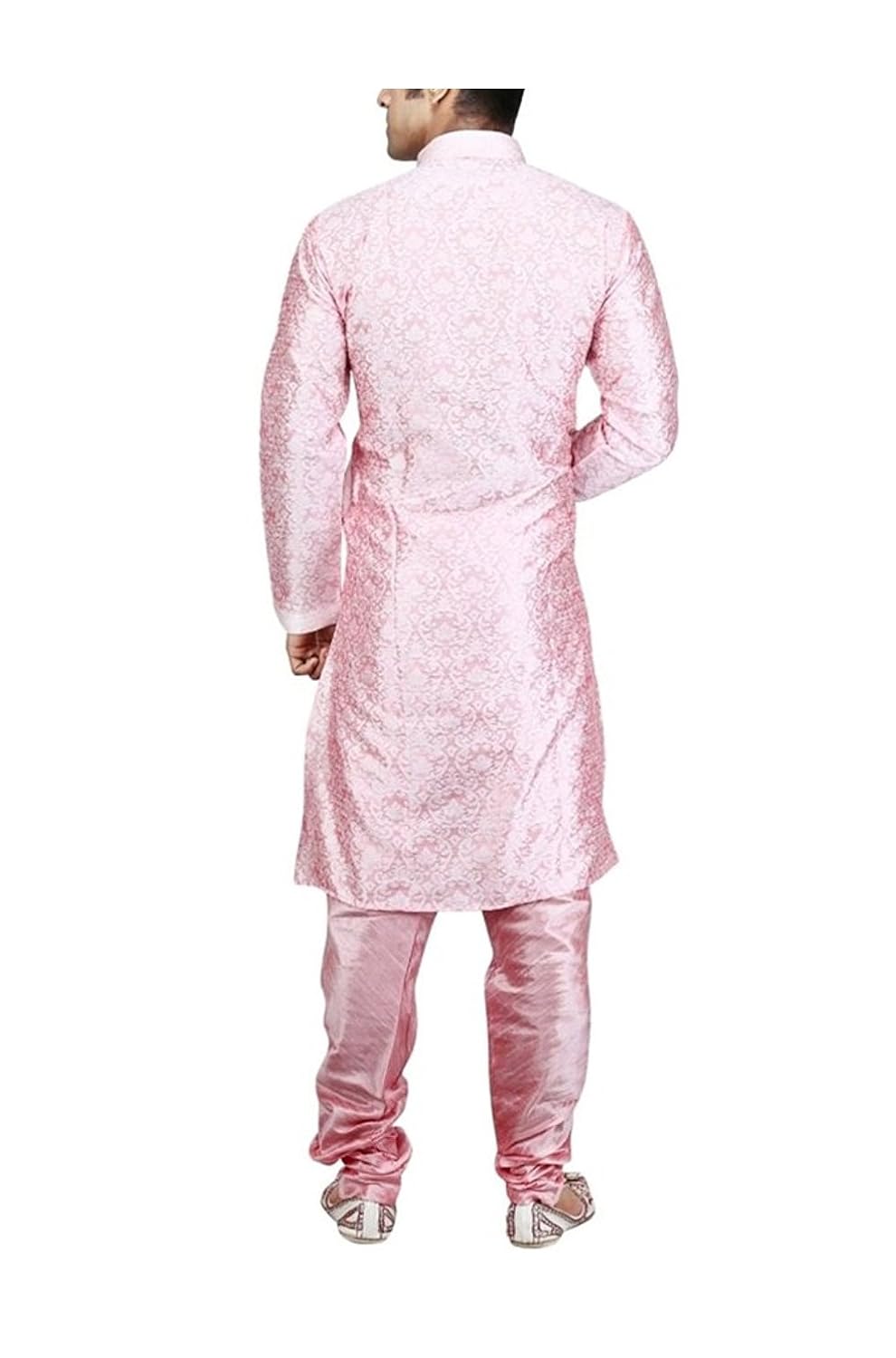 royal men's pink jacquard pintex sherwani