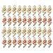JETEHO Pack of 100 Alloy Charms Pendants Rose Shape DIY Pendant Charms for Making Bracelet and Necklace, Gold and Rose-Gold