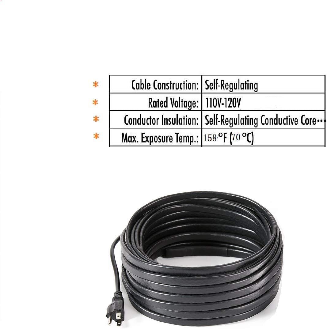 Xarex Xgr Self Regulating Roof Gutter De Icing Heating Cable 50ft Pre Assembled Heat Trace Tape For Ice Dam Prevention Electric Warmer Deicer Heater System Deicing Snow Melt Gutters Cables Tapes De Icing Cables Xarex Xgr Self Regulating Roof Gutter De Icing Heating Cable 50ft Pre Assembled Heat Trace Tape For Ice Dam Prevention Electric Warmer Deicer Heater System Deicing Snow Melt Gutters Cables Tapes De Icing Cables