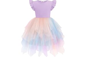 Arshiner Toddler Tutu Dress Little Girls Irregular Tulle Princess Birthday Party Formal Dresses