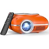 HOMPOW Mini Projector with Two -Way Bluetooth, Portable Projector for Home Theater Use, Support 1080P for Outdoor Projector/M