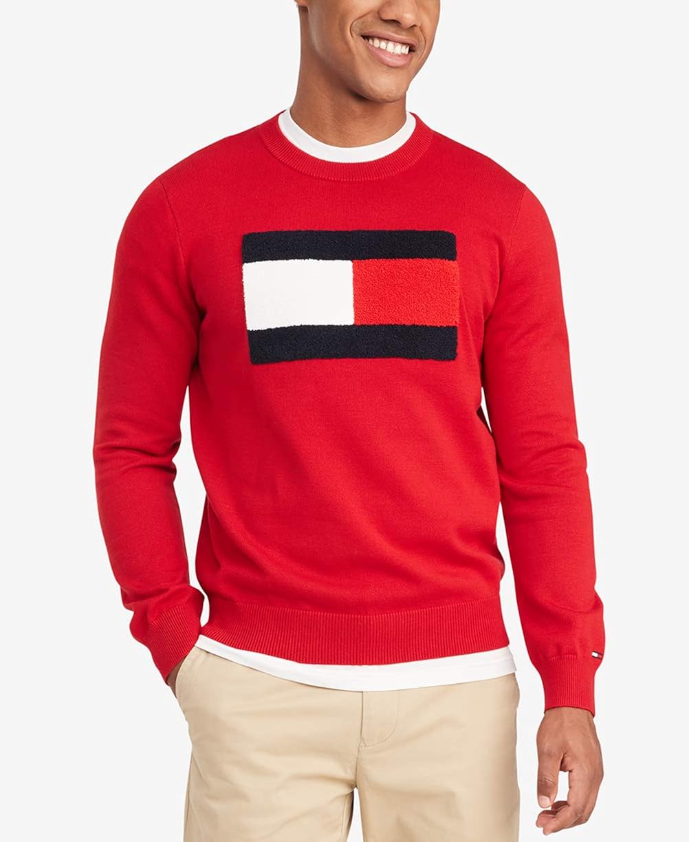 tommy hilfiger flag pipe crew sweatshirt