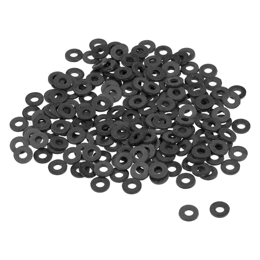 sourcing map Nylon Flat Washers 7mm OD 3mm ID 1mm Thickness for Faucet Pipe Water Hose, Pack of 200