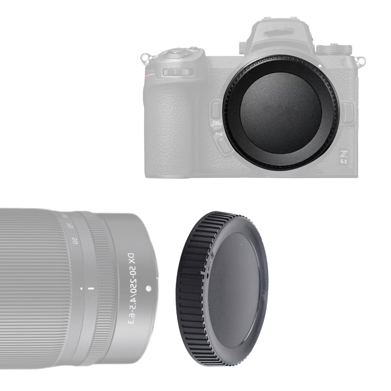 Z Camera Body and Rear Lens caps,Compatible with Z Mount Cameras Mirrorless Digital Camera–Z9,Z7,Z7 II,Z6,Z6 II,Z5,Z50 Cameras and Z 24-70mm f/4 S,Z 24-200mm f/4-6.3 VR Lens