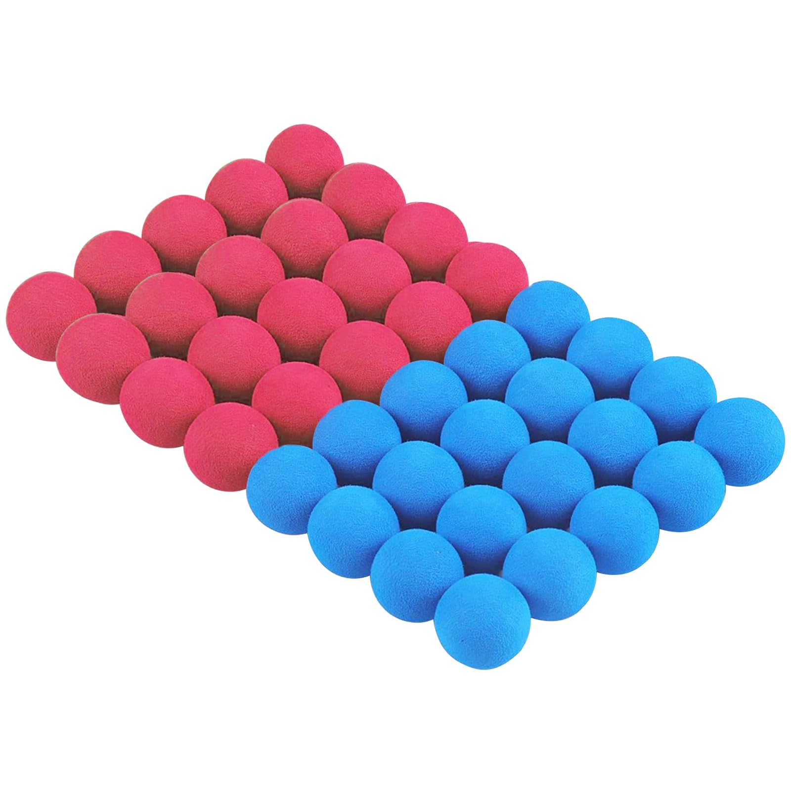 QCTOYS Foam Balls 40pcs - Popper Guns Bullets for Moving Shooting Game Red Blue 2.7CM