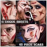 Zombie Makeup, 11 sheets Zombie Tattoos, Zombie
