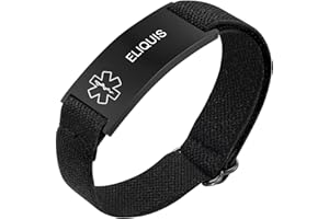 VNOX Medical Alert Bracelets for Men & Women Kids with Free Engraving Adjustable Stainless Steel Mesh Emergency Medical ID Bracelets Wristband