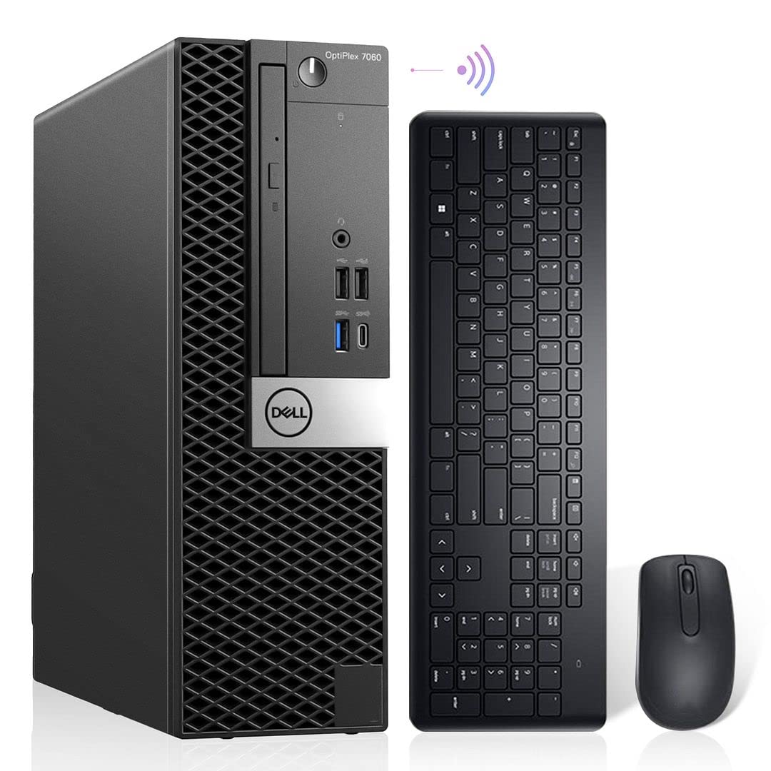 Photo 1 of Dell OptiPlex 7060 Windows 11 Pro Desktop Computer SFF,Intel 8th Gen i7-8700 Hexa Core,32GB DDR4 Ram New 1TB NVMe M.2 SSD,AX210 Built-in WIFI 6E & Bluetooth 5.2,New Wireless Keyboard & Mouse (Renewed)