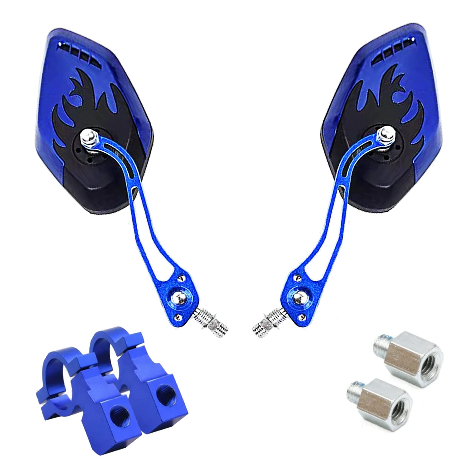 Photo 1 of Nakazawa Adjustable Bike Mirrors - Handlebar Rearview Mirror for Electric Bike, Blue