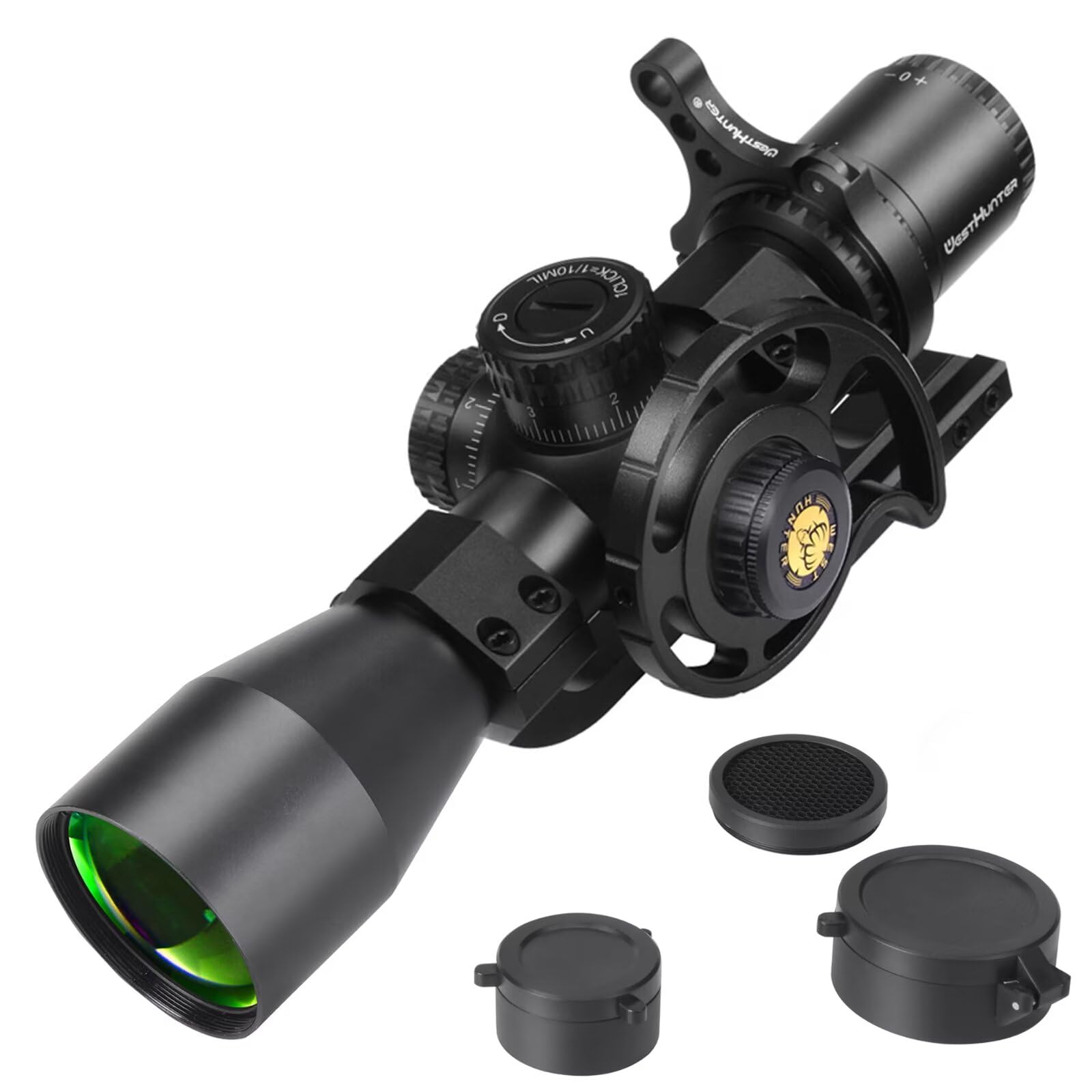 WestHunter Optics WHT 3-12X44 SFIR FFP Compact Riflescope, 1/10 MIL First Focal Plane Red Illumination Etched Glass Reticle, 30mm Tube Precision Shooting Scopes, with Picatinny Mount