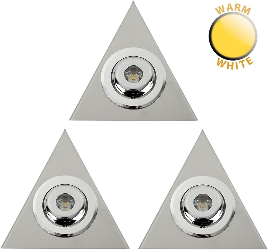 Set of 3 Triangular Design LED Under Kitchen Lights