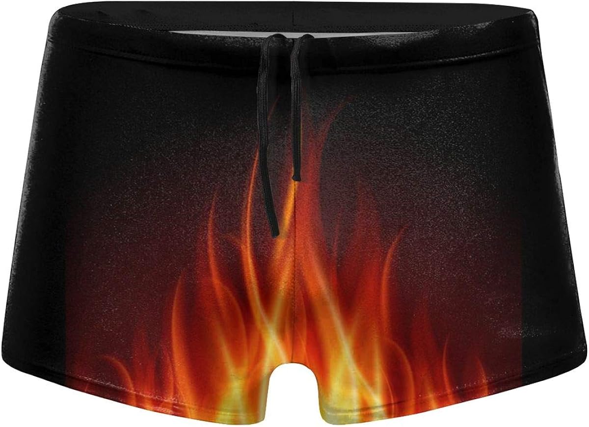 men's flame swim trunks