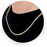 XIANNVXI Cuban Link Chain for Men Women 18k Real Gold Plated Mens Link Chain Necklace Silver Gold Black Stainless Steel Chain 20In 3mm/6mm/9mm Mens Jewelry