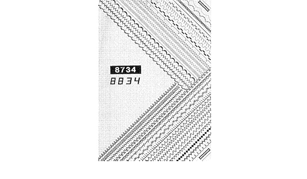 Singer 8734 8834 Sewing Machine Embroidery Serger Owners Manual Reprint Plastic Comb Amazon Com Books